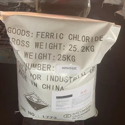 25 KG / BGA FeCL3 χλωριούχο σίδηρο που χρησιμοποιείται ως χημικά για την επεξεργασία νερού