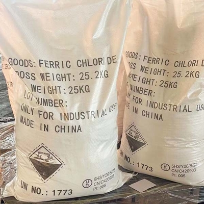 25 KG / BGA FeCL3 χλωριούχο σίδηρο που χρησιμοποιείται ως χημικά για την επεξεργασία νερού
